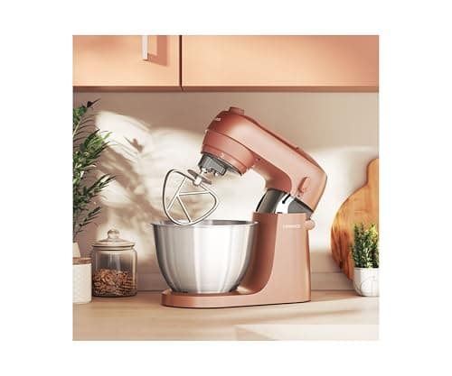 Kenwood Go KZM35.000RD Space-Saving Mixer with 4 Litre Bowl, K Hook, Balloon Whisk, Dough Hook, Splash Guard and Measuring Spoon, Metal Body with Handle - Image 6