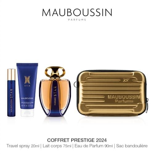 Mauboussin - Coffret Prestige Star : Eau de Parfum 90ml, Lait Corps 75ml, Travel Spray 20ml & Sac Bandoulière - Image 4