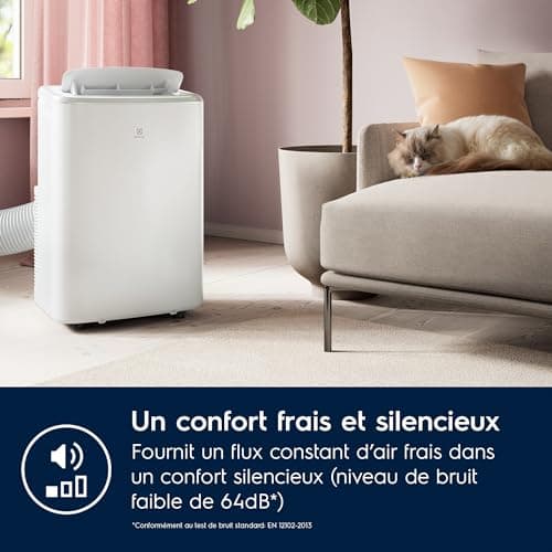 Electrolux EXP28U340HW Portable Air Conditioner, Cooling Capacity 2.8 kW, Eco Friendly R290 Technology, Silent Operation 64 dB, Dehumidification Mode, White Color - Image 4