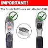 OXO Dish Brush Refills for Dish Brush and Soap Dispenser Replacement for Scrubbing Brush (4 Pack) (Grey) - Image 3