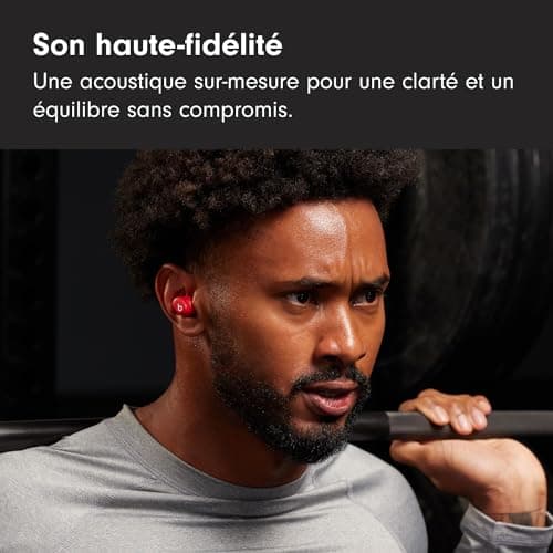 Beats Solo Buds - Wireless Bluetooth Earphones | 18 Hours of Battery Life | Apple and Android Compatibility | Built-in Microphone - Transparent Red - Image 3