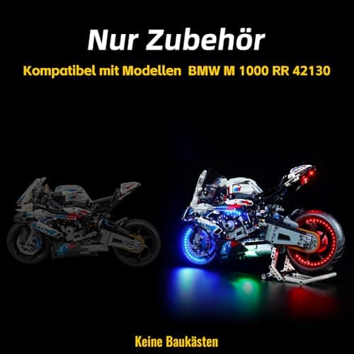 Remote Lighting Kit Compatible with Lego 42130 Technic BMW M 1000 RR Motorcycle Building Kit (No Model), DIY Motorcycle Lighting Kit, Decorative Lighting for 42130 Creative Gift - Image 4
