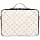 junzan Grand sac de rangement de maquillage à carreaux vichy crème avec séparateurs et sangle réglable, Crème 02_1, 14.6 x 10.6 x 4.7 inches, Coloré - Image 3