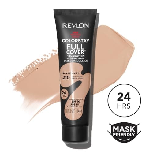 Revlon ColorStay Full Cover Foundation for Imperfections - Make-up Complexion - Optimal Coverage and Matte Finish - Resists to Any Tests - Second Skin Effect - 30 ml - N210 Sand Beige - Image 3