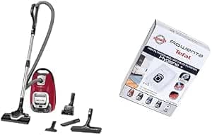 Rowenta Silence Force Vacuum Cleaner with Quiet Bag, 4.5 L Capacity & 4 x Hygiene+ Bags, Compatible with Compact Power Canister Vacuum Cleaners, Power XXL