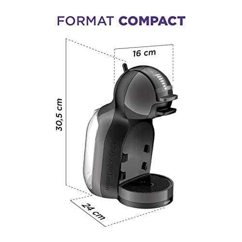 Krups Nescafé Dolce Gusto Mini Me Capsule Coffee Maker with 15 Bar Pressure Capacity, 0.8 L Capacity, Cold or Hot Drinks, Play&Select, Thermoblock, 35 Types of Coffee, Black, KP1238AS - Image 3