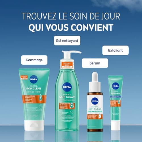 NIVEA - Gel Nettoyant Visage Derma Skin Clear - Nettoie En Profondeur - Réduit L'Excès De Sébum & Les Imperfections - Acide Salicylique, Sel Marin & Niacinamide - Peaux À Imperfections - 150 ml - Image 7