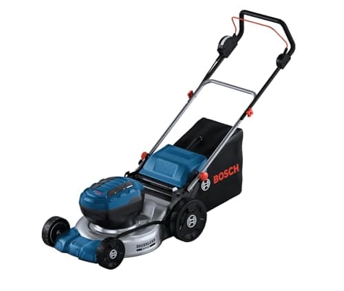 Bosch Professional 18V System tondeuse à gazon sans-fil GRA 18V2-46 (largeur coupe : 46 cm, réglage de hauteur dans 6 positions, sac ramassage en toile 60 l, 2 clés coupe-circuit, bouchon mulching) - Image 5