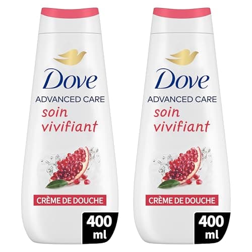 DOVE - Advanced Care Pomegranate & Hibiscus Shower Cream - Dermatologically tested - Soft skin sensation for 24 hours (2 x 400 ml) - Image 3