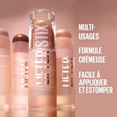 Maybelline New York - Multi-purpose Face Stick - Natural and structured look - Unifies and brightens the complexion, sculpts the face, corrects blemishes - Lifter Stix - Shade : 20 - Image 5