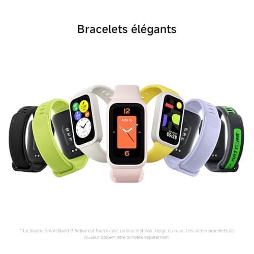 XIAOMI Smart Band 9 Active, Bracelet connecté pour Le Sport, Montre, écran TFT 37mm, taux de rafraîchissement élevé de 60 Hz, autonomie de 18 Jours,5 ATM, iOS et Android, Beige - Image 7