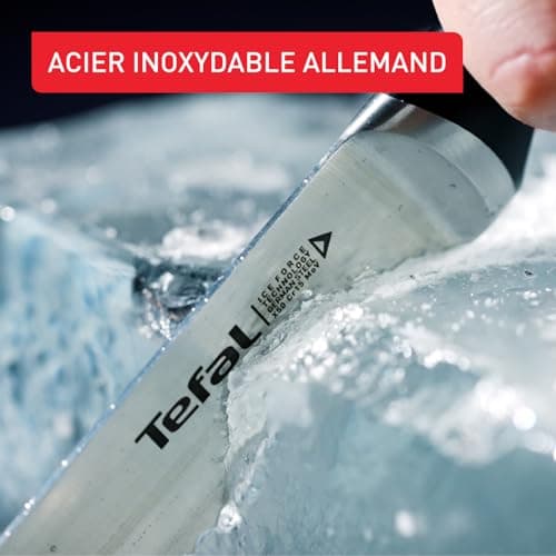 Tefal Ice Force K232S574 6-Piece Kitchen Knife Block + 5 Knives German Stainless Steel Blade 10 Year Guarantee High Performance Cutting and Cutting Edge - Image 5