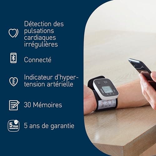 OMRON RS3 Intelli IT Automatic Wrist Blood Pressure Monitor with Bluetooth Connection, Compatible with iOS and Android Smartphones, Clinically Validated, Wearable, 5.3-8.5 Inch Wristband - Image 4