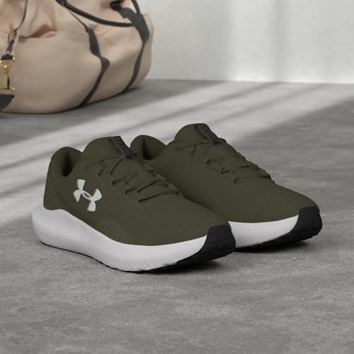 Under Armour UA Charged Surge 4 Men's Trainers Lightweight Breathable Trainers Black/Charcoal Grey/White - Image 6