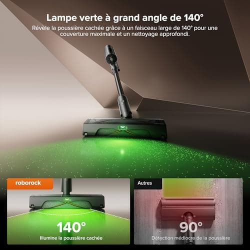 roborock H60 Hub Ultra Aspirateur Balai sans Fil avec Station Auto-Vide, 210 AW, 90 Min, Brosse Anti-Enmêlement, 140° Lumière Verte, Affichage LED, Accessoires Tous Sols, Poils Animaux et Tapis - Image 6