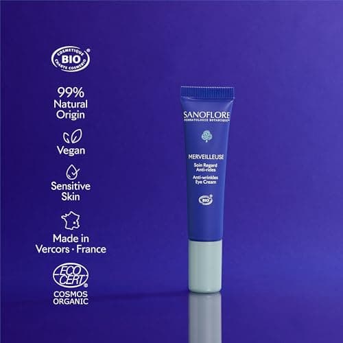 Sanoflore Wonderful Anti-Wrinkle Eye Cream, Organic Eye Cream, Vegan Retinol, Caffeine, Chestnut Flower, Pro-Collagens - Image 5