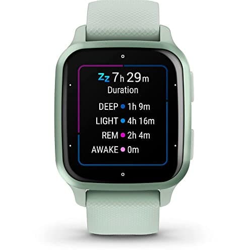 Garmin Venu Sq 2 - Montre connectée GPS Multisports avec écran AMOLED et Suivi santé - Metallic Mint avec Bracelet Vert d’Eau - Boîtier 40 mm - Image 5