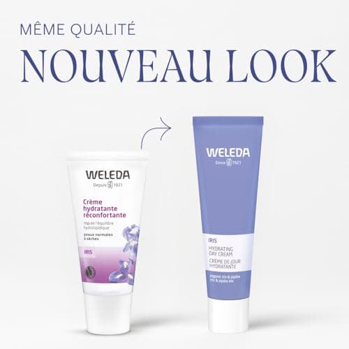 WELEDA - Crème de Jour hydratante réconfortante Iris - Peaux normales à sèches déshydratées - Texture riche hydratante - NATRUE - 30 ml - Image 4