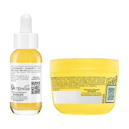 GARNIER - SkinActive - Routine Vitamine C - Crème Sorbet Hydratante Fresh & Bright (85 ml) + Sérum Jour Vitamine C (30 ml) - Réduit Les Taches Brunes, Unifie & Booste l’Éclat - Tous Types de Peaux - Image 3