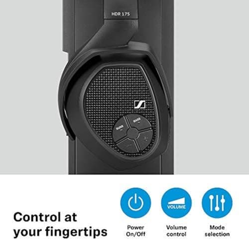 Sennheiser RS 175 – Casque PC Sans Fil RF pour Système TV avec Renforcement des Basses et Mode Son Surround, Compact et Ergonomique, Casques Sans Fil pour TV, Noir - Image 5