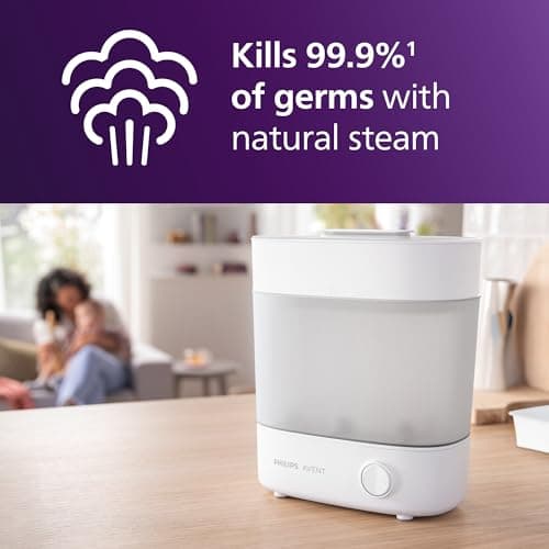 Philips Avent Advanced Bottle Steriliser, Kills 99.9% of Germs*, 10 min Sterilising Cycle – SCF291/01 - Image 3
