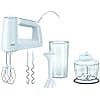 Braun HM3135 MultiMix 3, Mixer with Removable Whisk and Kneader, 500 W, 5 Adjustable Speed, Mini Chopper 500 ml, Graduated Bowl 600 ml, Mixer Stand, White - Image 3