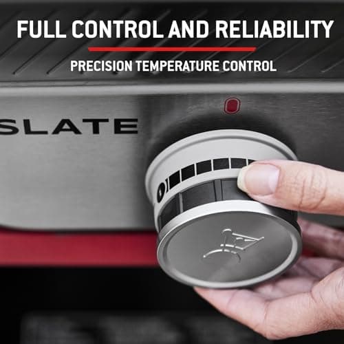 Weber SLATE GP Premium gas griddle/Heat diffusion from edge to edge, up to 260°C, enamelled non-stick grill (43 x 41 cm), height-adjustable legs, black - Image 7