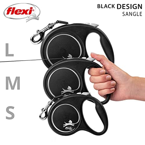 Flexi Black Design M Strap 5 m Black/Silver, Retractable Lead for Dogs up to 25 kg - Image 7