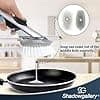 OXO Dish Brush Refills for Dish Brush and Soap Dispenser Replacement for Scrubbing Brush (4 Pack) (Grey) - Image 5