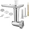 Gdrtwwh Meat grinder accessory Suitable for Kenwood Chef (KVC, KVL, KCC) and kMix (KMX), with 2 sausage filling tubes and 4 grinding plates - Image 2
