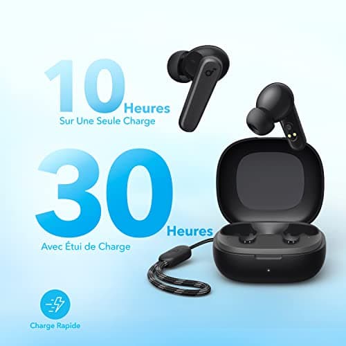 Soundcore P20i Wireless Bluetooth Earphones by Anker, Wireless Bluetooth 5.3 Headphones, 10 mm Drivers, Low Bass, 30 H Playback, IPX5 Waterproof, EQ Via App, 2 Microphones, Single Earphone Mode - Image 5