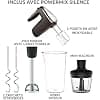 Moulinex Powermix Silence Hand Mixer, 600 W, Variable Speed, Turbo, 2 Whisks, 2 Dough Hooks, Stainless Steel Mixer Stand, HM653910 Mini Chopper, Silver - Image 7