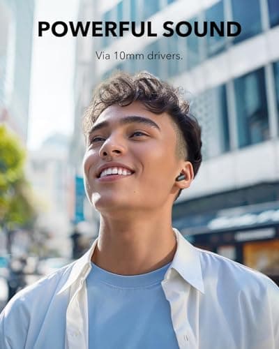 Soundcore Ecouteurs Bluetooth sans Fil P30i by Anker, Écouteurs sans Fil Reduction de Bruit Forte et Intelligente, Basses Puissantes, 45H d'autonomie, Étui 2-en-1 et Support pour téléphone, IP54 - Image 6