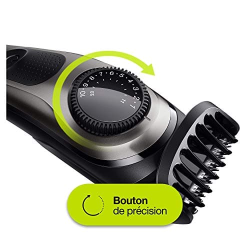 Braun BT7240 7 Men's Electric Hair and Beard Trimmer, Black/Metallic Silver, Sharp and Wear-resistant Blades, 39 Length Settings, BT7240 - Image 4