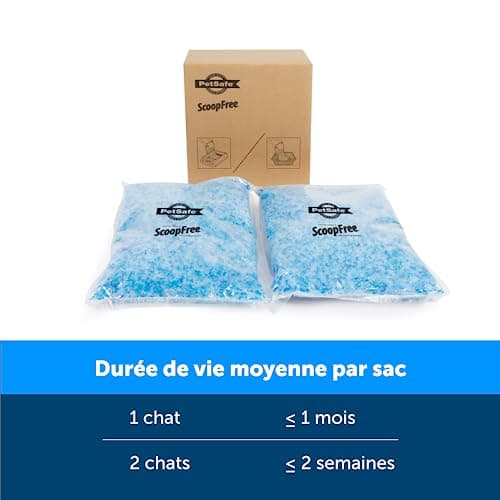 PetSafe - ScoopFree Premium Litière pour Chat Non Agglomérante en Cristal - Contrôle des Odeurs, sans Poussière - Bleu Premium, Paquet De 2 - Image 9