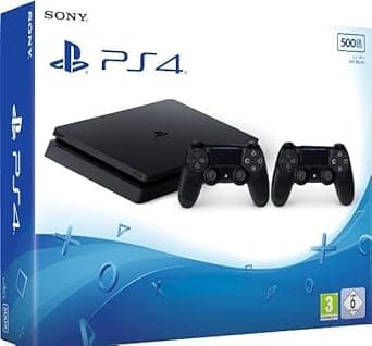 PlayStation, PS4 500 Go F Black + Manette 2ème DualShock PS4 - noir