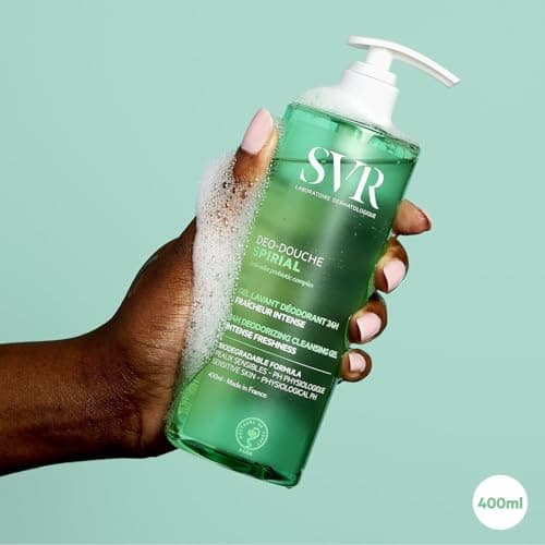 SVR - Spirial Déo-Douche - Gamme Spirial – Gel lavant déodorant 24h – Pour transpiration normale à excessive – Complexe probiotique, glycérine – 400 ml - Image 4