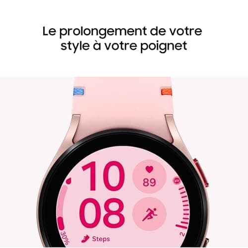 Samsung Galaxy Watch FE, Montre connectée, Suivi de la Santé, Suivi de Fitness, Bluetooth, 40mm, Or Rose, Chargeur Secteur Rapide Inclus, Version FR - Image 4