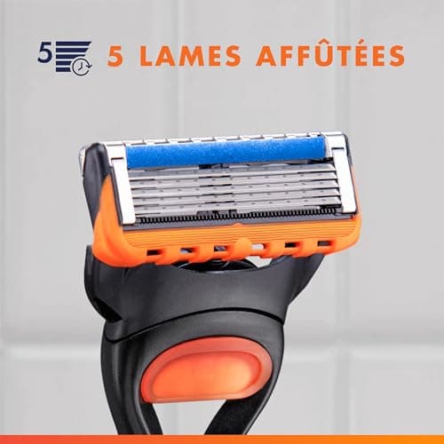 Gillette Fusion5 Men's Razor with Handle and Cartridge 5 Blades, Precision Blade For Hard Areas, With Lubricating Strip For Smooth Face Gliding, 1 Refill Per 20 Shaves - Image 4