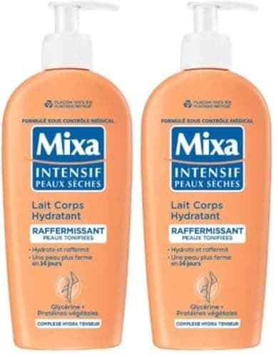Mixa Intensif Peaux Sèches Lait Corps Hydratant Raffermissant, 250 ml (Lot de 2) - Image 2