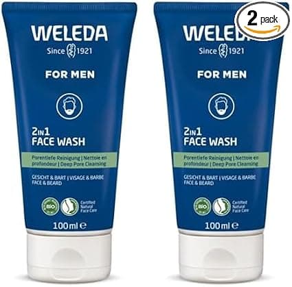 WELEDA - Gel nettoyant 2en1 visage et barbe Homme - Nettoie en profondeur, prévient les impuretés et réduit l'excès de sébum - NATRUE* - Vegan*** -100 ml (Lot de 2) - Image 9