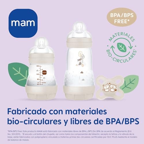 MAM, Newborn gift set. Includes: 2 x anti-colic bottles (160 and 260 ml), 1 x Start teat, pink - Image 8