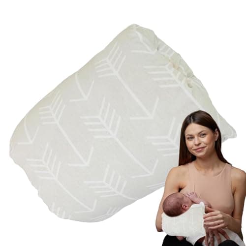 Coussin d'allaitement pour bras | Oreiller de tête anti-crachats pour allaitement au biberon – Oreiller doux, confortable et lavable avec bras pour allaitement, voyage, maman, - Image 7