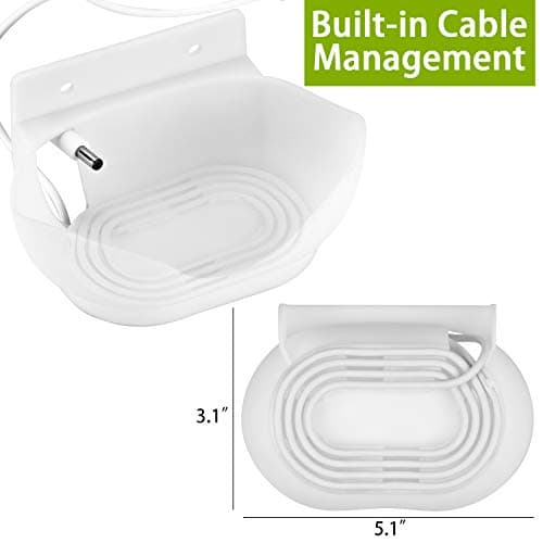 Wall Mount for Google Nest Audio, Google Nest Audio Desktop Speaker Mount, Wall Mount for Google Nest Speaker Stand, Space-Saving Stand with Built-in Cable Management - Image 3