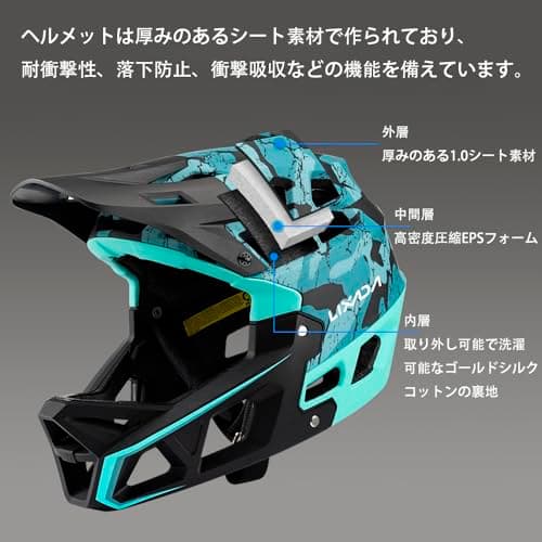 Lixada Adult Full Face Mountain Bike Helmet, Downhill Racing Helmet, Mountain Bike Helmet for Men/Women, Adult Mountain Bike Helmet with 31 Vents, Head Circumference 23-24 inches. - Image 4