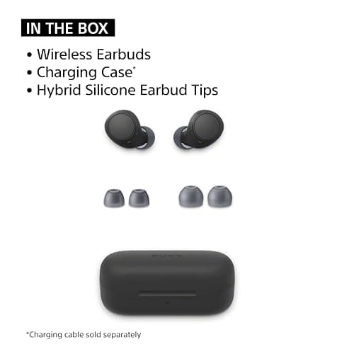 Sony WF-C510 Wireless In-Ear Earbuds, Small, Lightweight, Bluetooth, Multipoint Connection, Ambient Sound, IPX4, Fast Charging, iOS and Android, Black - Image 3