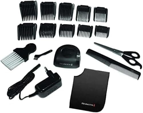 Remington Genius Hair Clippers [Professional Kit] (Pro Heavy Duty Motor, Self-Sharpening Ceramic Blades, Mains / Wireless Lithium Battery, 10 Combs, Pro Case + Accessories) HC5811 Trimmer - Image 5