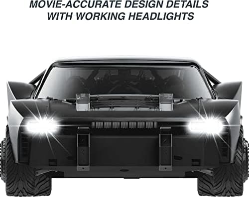 Hot Wheels The Batman Batmobile Radio Controlled 1/10 Scale Remote Control Vehicle with USB Rechargeable Remote Control Child Toy HCD19 - Image 7