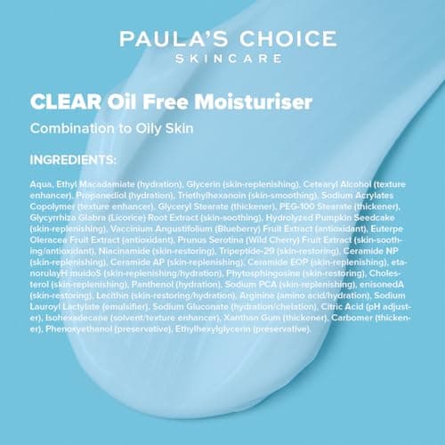 Paula's Choice CLEAR Oil Free Crème de Nuit - Hydratante Visage Réduit les Points Noirs - Lotion légère - Niacinamide & Ceramide - Peaux à Tendance Acnéique et Mixtes à Grasses - 60 ml - Image 7
