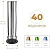 Capsule Holder Storage Compatible with Nespresso Original 40 Capsules, 360° Rotatable Non-Slip Base Coffee Capsule Holder for Kitchen/Office/Gift (Black) - Image 3